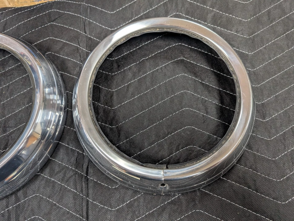 Nuevo de Lote Antiguo 1954 Oldsmobile Biseles de Faros Super 88 98 Anillos de Faros Deluxe Olds Foto 2 de 4