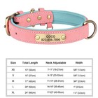 Soft Leather Personalized Dog Collar ID Tag Engraved for Small Medium Large Dogs