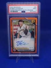 2024 Bowman Bubba Chandler Orange /25 Prospect Paper Auto Pirates PPRA-BC PSA 9