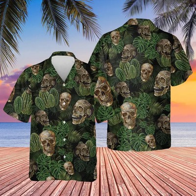 Cactus Skull Hawaiian Shirt Men's Aloha