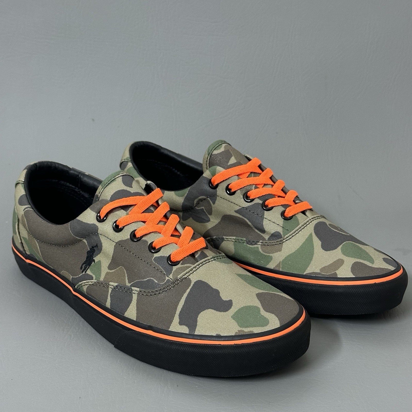 Polo Ralph Lauren Keaton Pony Camouflage Duck Camo Sneaker Orange Hunter Uomo 8