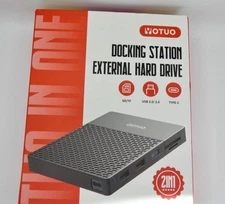 1TB External Hard Drive, USB C Multiport Hub HDD 7-in-1, USB 3.0, SD/TF Card ...