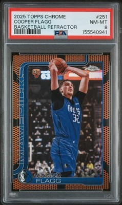 2025 TOPPS CHROME BASKETBALL REFRACTOR #251 COOPER FLAGG PSA 8 | eBay