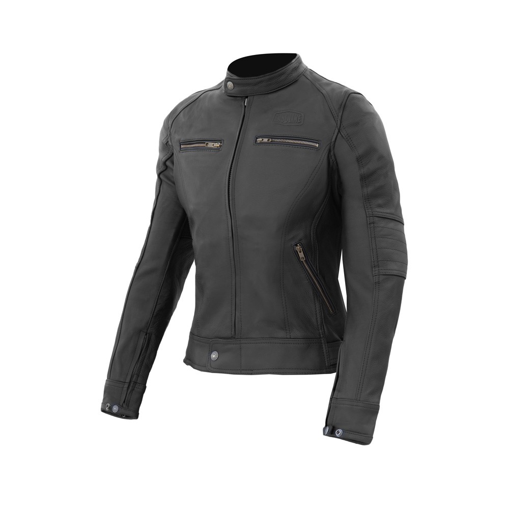 Blouson cuir vintage noir de qualité supérieure coupe ajustée taille XL