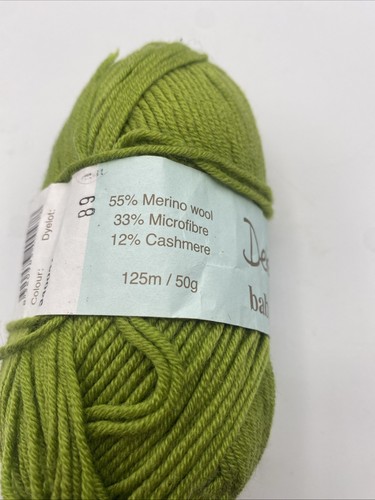 Debbie Bliss Baby Cashmerino Extrafine Merino Wool & Cashmere Green 340047 50g - Picture 5 of 5