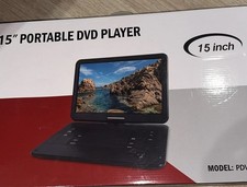 15" INCH SWIVEL SCREEN PORTABLE DVD PLAYER BLACK MODEL  PDVD151