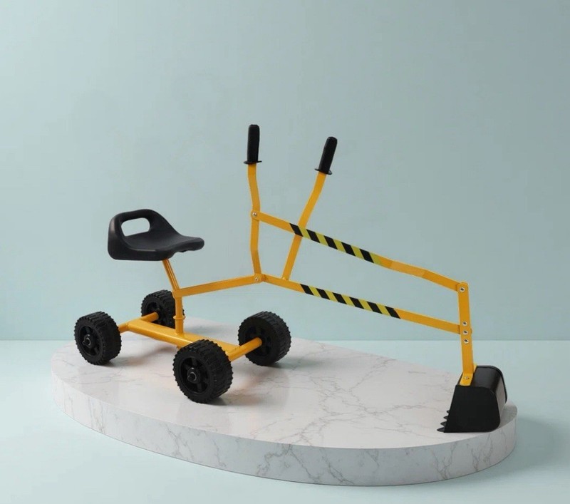 NEW Ride on Excavator Toy for Sandbox Sand Digger for Kids with Wheels and Seat
