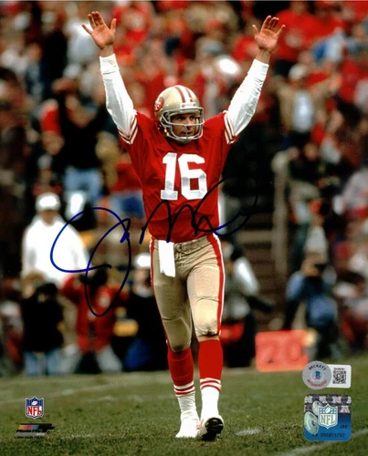 Joe Montana Signed Autographed 8x10 Photo San Francisco 49ers Beckett BAS