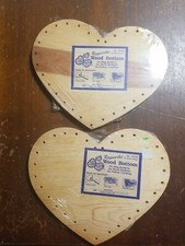 NEEDLE BASKET BOTTOM - SOLID WOOD BOTTOM 12  Heart New By Ragworks Set Of 2