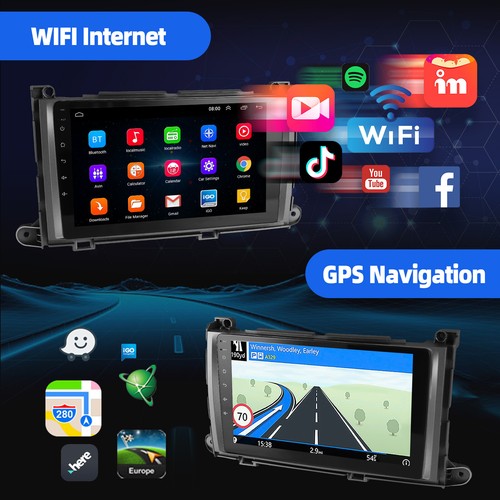 Apple Carplay For Toyota Sienna 2011-2014 Radio Car Stereo Android GPS Nav w/Cam - Picture 7 of 12