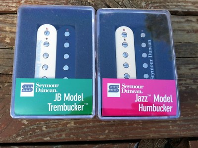 SEYMOUR DUNCAN TB-4 JB Bridge Trembucker & SH-2 Jazz Neck Pickup SET ZEBRA - NEW