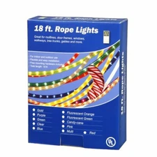 Vicker 18' CANDY CANE Red & White Rope Light~Roofline~Windows~Trees~Christmas