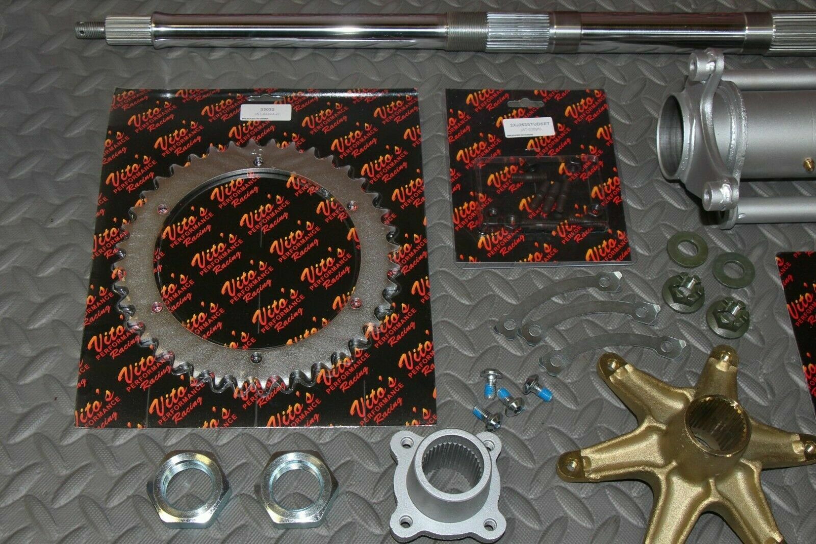 New +2" Banshee Rear Setup Axle Carrier Rotor + Hubs + Sprocket 38