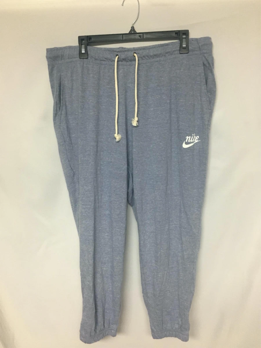 NIKE Plus Size Gym Vintage Capri Pants CT0645 493 Ashen Slate Sail