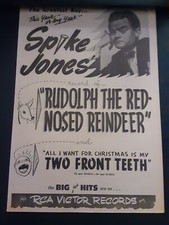 Spike Jones Rudolph The Red Nosed Reindeer Rare Original Promo Poster Ad Framed