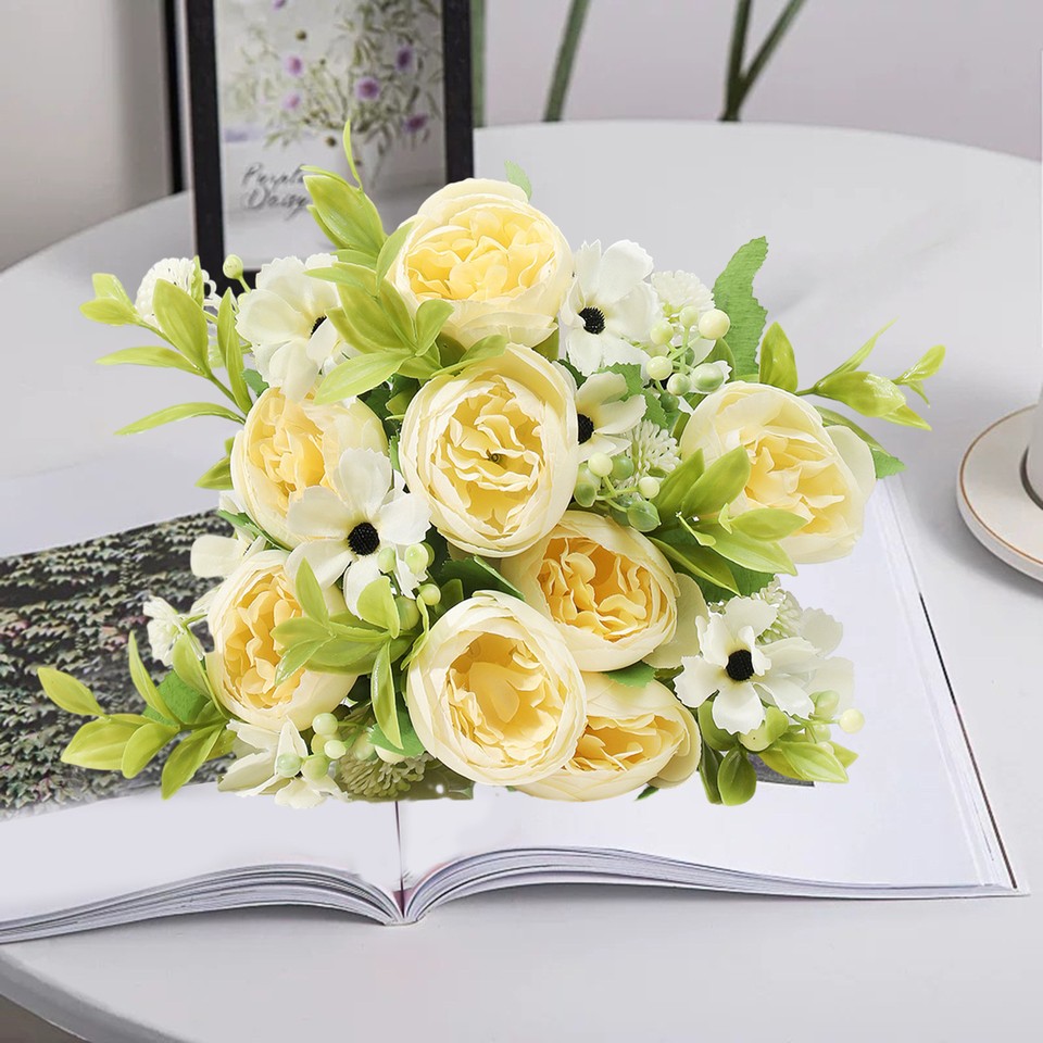 Flower Centerpiece Flowers Peony Flower Bouquet for Home Wedding Decor