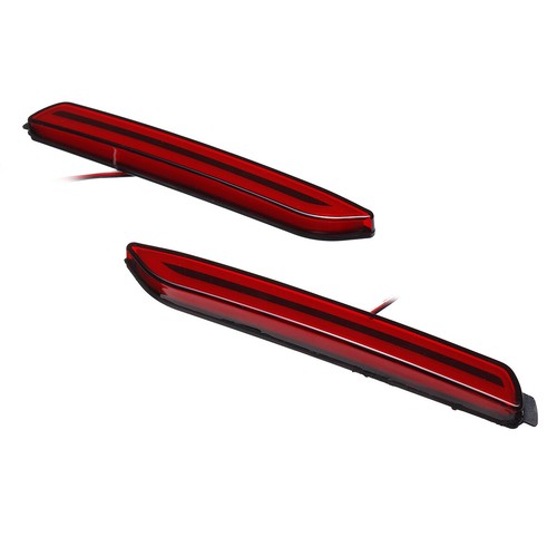 Pair LED Rear Bumper Reflector DRL Brake Stop Light Lamp For Toyota Camry Lexus - Picture 4 of 8
