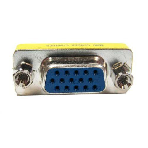 2 PACK VGA/SVGA 15pin Gender Changer Adapter Female to Female F-F Cable Extender - Picture 2 of 5