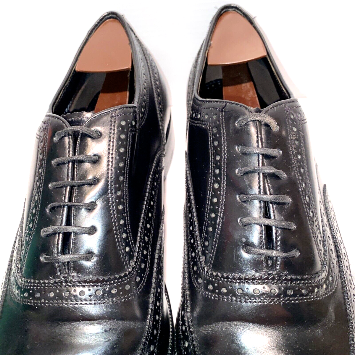 Florsheim Wingtip Shoes Black Leather Oxford Lexington Mens 