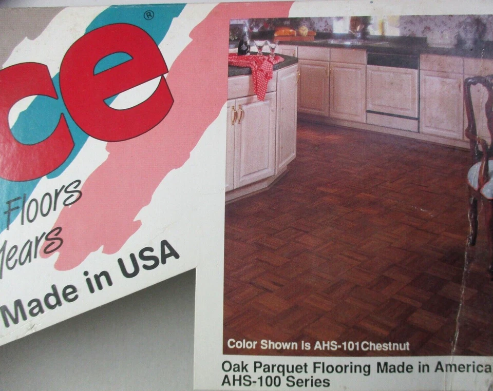 1 Bruce 6" Cuadrado Azulejo de madera de roble castaño parquet medio oscuro tira de 7 dedos AHS-101 Foto 3 de 4