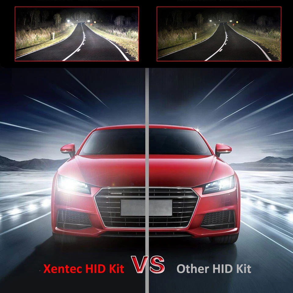 XENTEC AC 55w HID Kit H4 H7 H11 H13 9003 9005 9006 9007 6000K Hi-Lo Bi-Xenon Bul - Image 3 of 4