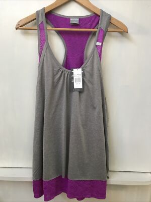 Marika Tek Womens Gray Purple Tank Top Layered Racerback size 1X NWT