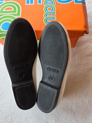 Ballerines Cuir MOD'8 Lucia - Blanches, Taille 28, Fille, Neuves