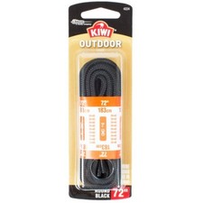 KIWI Outdoor Round Laces Black 72" 1 pair