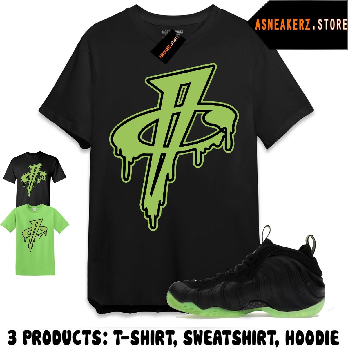 Air Foamposite Volt Lime Green Foams Outfit Tee Shirt Matching