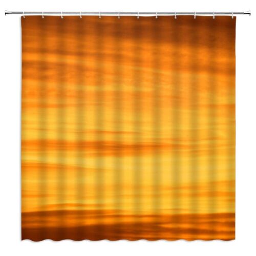 Orange Shower Curtain Modern Abstract Art Orange Yellow Ombre Sunset Sunrise ...