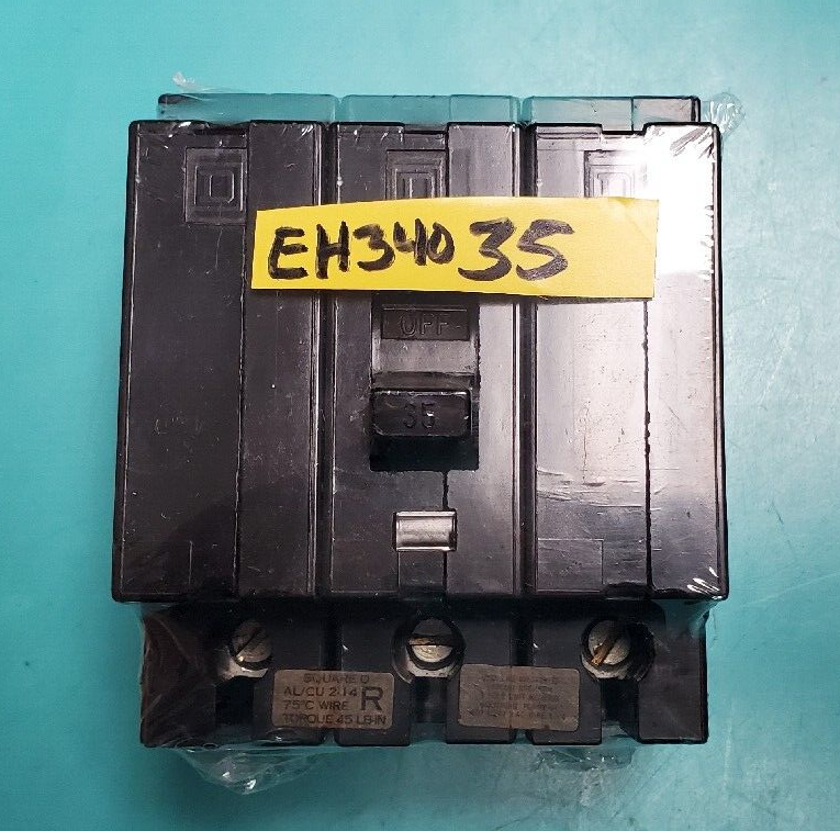 Square D Type EH NEHB 3 Pole 35a 35 Amp 480 Circuit Breaker EH34035 for
