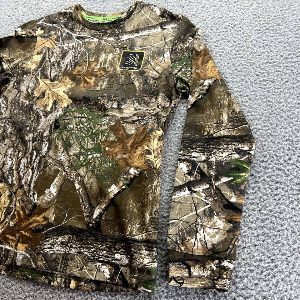 Realtree Camo Scent Control Youth XL Long Sleeve Hunting T-shirt - Image 2 of 4