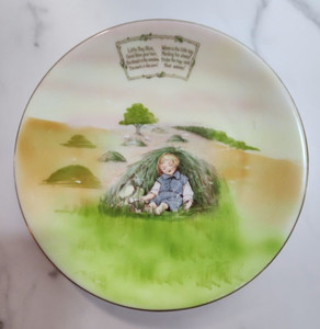Antique Vintage Royal Bayreuth Bavaria Little Boy Blue Plate 7 1/2" Diameter