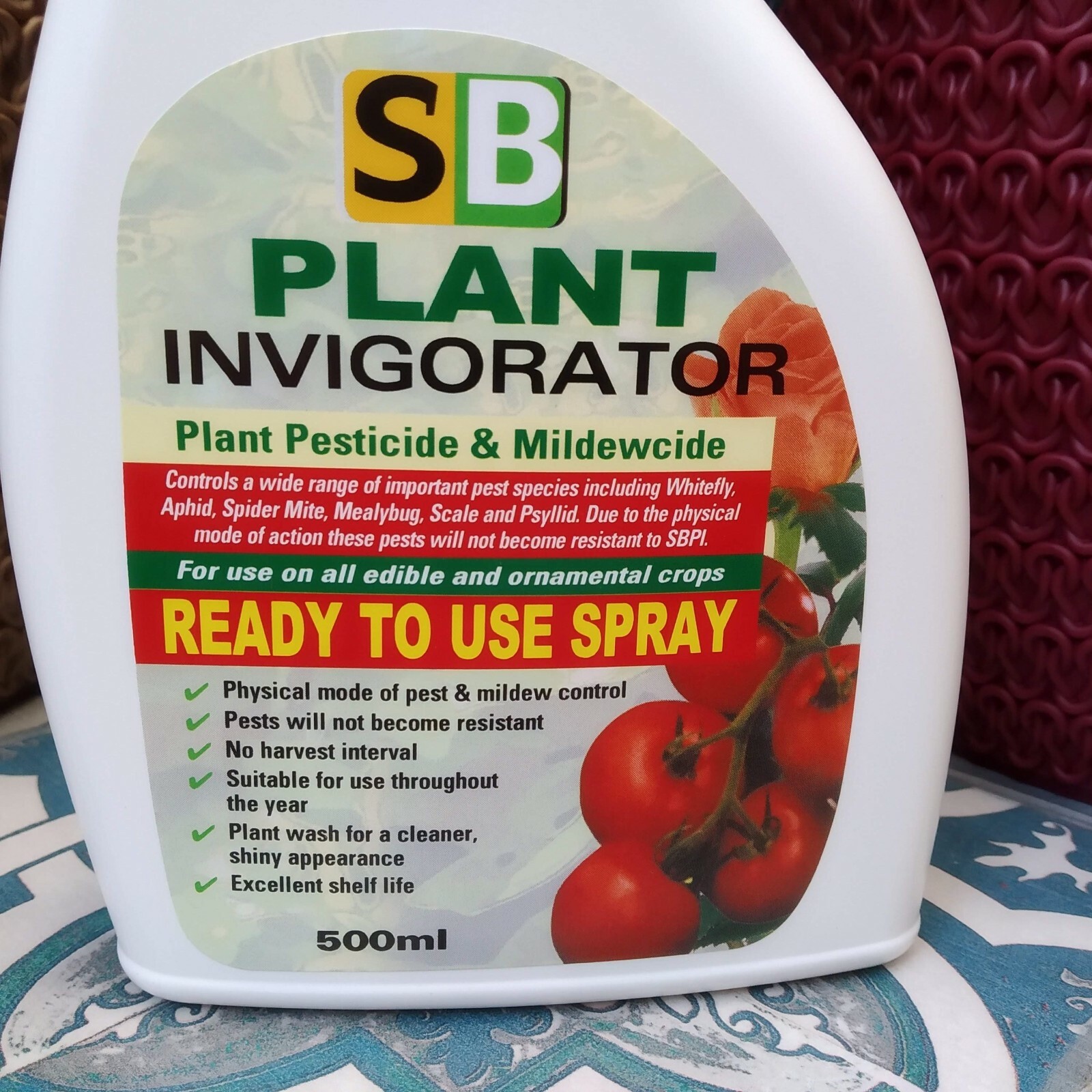 SB Plant Invigorator SBPI 500ml Spray Safe Chemical Free Bug Aphid Mildew Feed