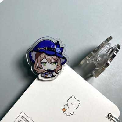 Genshin Impact Lisa Anime Fashion Bookmark Clip Ledger Clamp Harajuku Gift #10