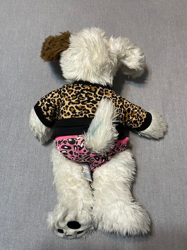 Ropa Build A Bear Dog 18" de peluche animal de peluche BABW blanco marrón suave BABW - Imagen 7 de 12