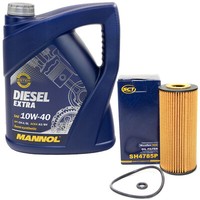 MotoröL Set 10W40 5 Liter + ÖLfilter SH 4785 P FüR Mercedes-Benz A-Klasse