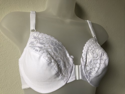 Bail Lace Flower T-shirt Bra White Size 34B front closure bras - Picture 3 of 5