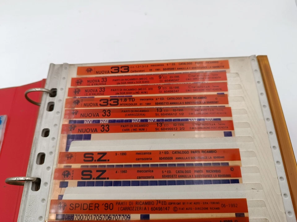 Catalogo ricambi Microfiches Alfa Romeo Spider 155 Q4 90 75 GTV 164 AR6 Alfetta - Immagine 3 di 4