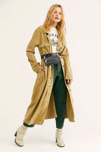 long linen duster coat