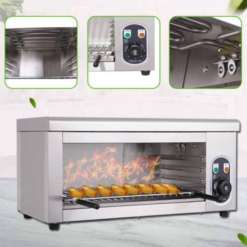 Electric Cheese Melter Salamander Broiler BBQ Gril Countertop Cheese Melting US