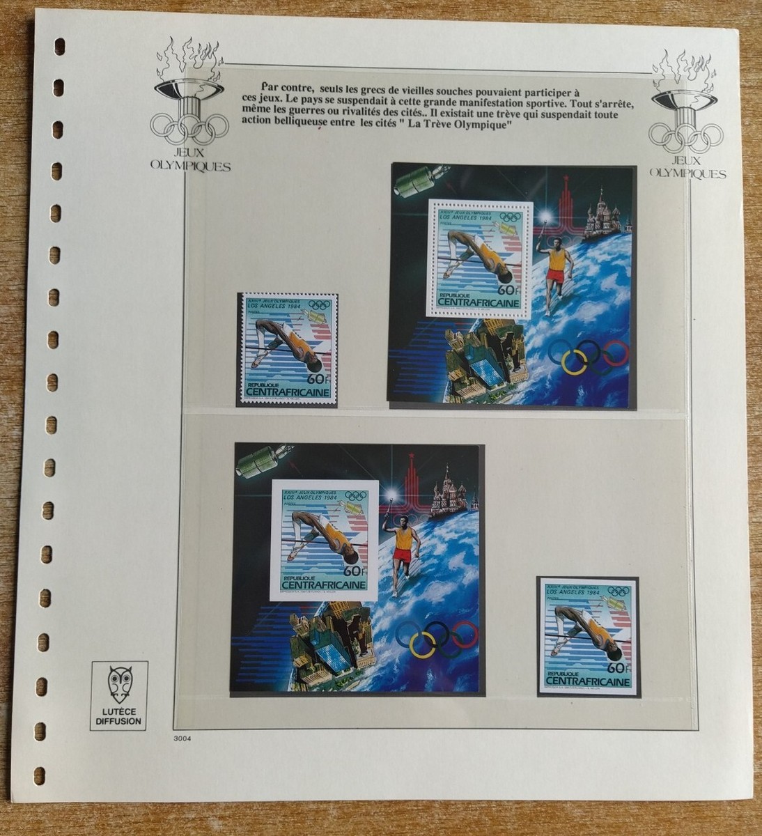 Monaco 1980 - Jeux Olympiques - Yvert blocs spéciaux n°11 et 12