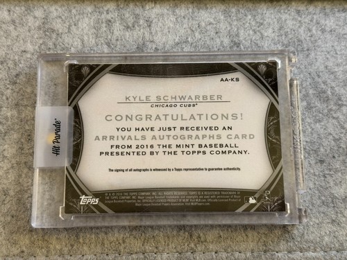 KYLE SCHWARBER 2016 TOPPS THE MINT ON CARD ROOKIE AUTO RC /99 - Picture 2 of 2