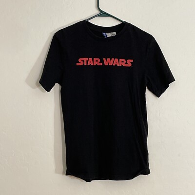 H&M Star Wars T-Shirt Black Short Sleeve Return of the Jedi Graphic Tee Size XS