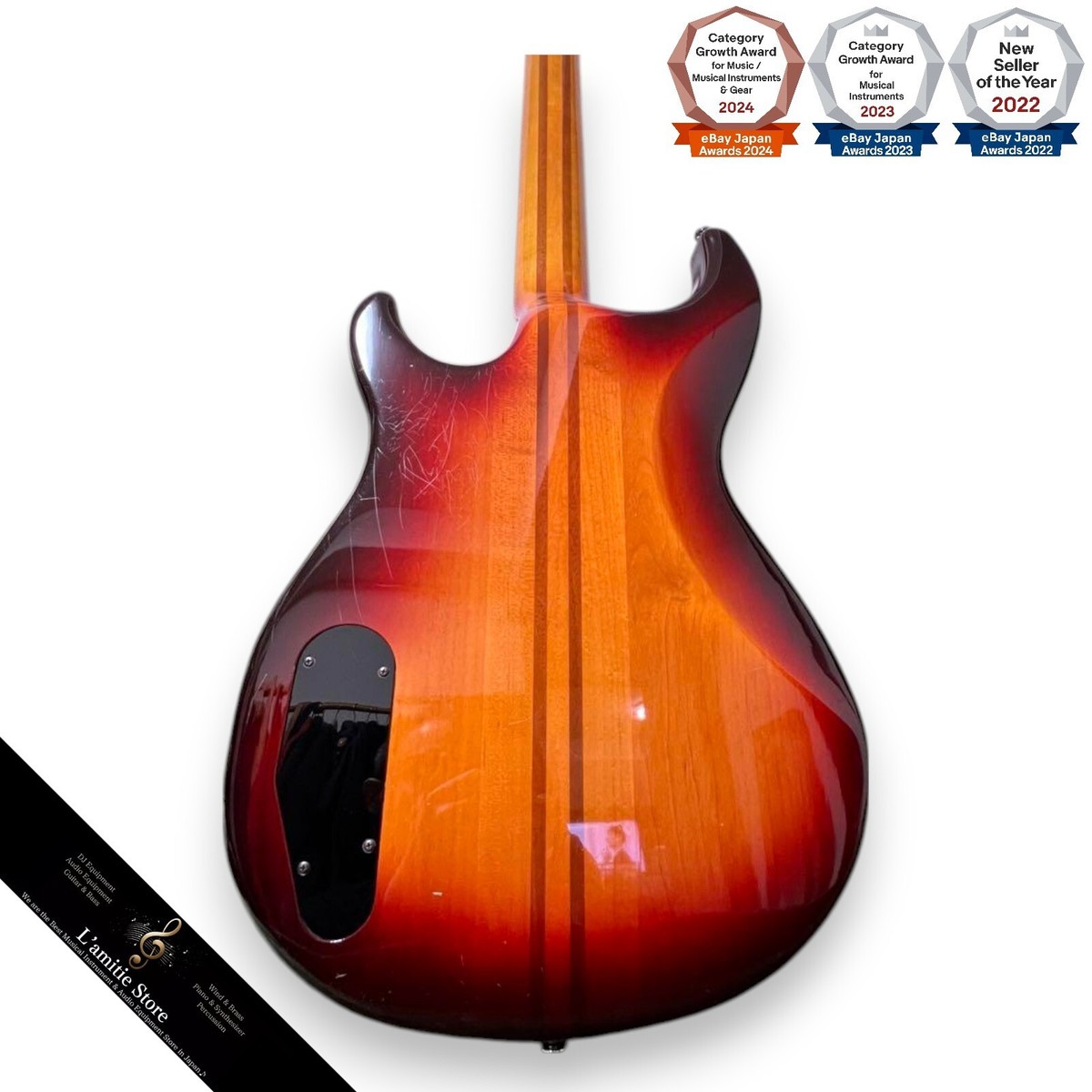 Yamaha BB2000 Fretless Sunburst Electric Bass JP Musical