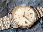 MINT VINTAGE SEIKO 7005-8070 Cross Hair Silver dial AUTOMATIC GENTS.