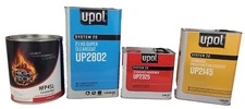 U-Pol UP2802 Clearcoat,Corvette Red Basecoat GM WA9075 High Teck HFP451, Reducer
