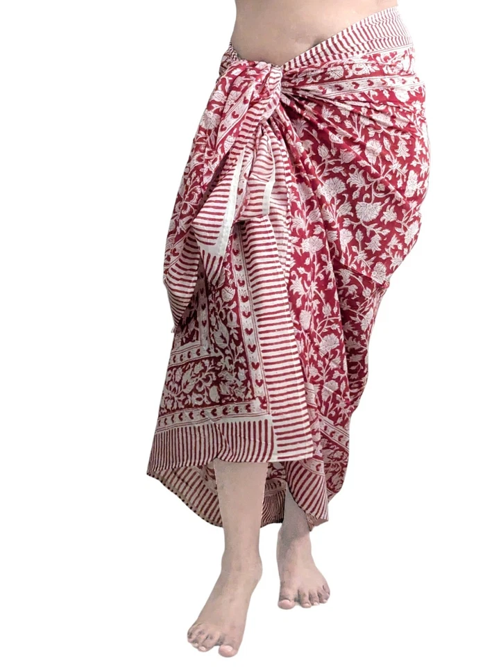 Cubiertas de bikini, pareos, bufandas, 100 % algodón (100 * 180 cm) para mujer Foto 2 de 3