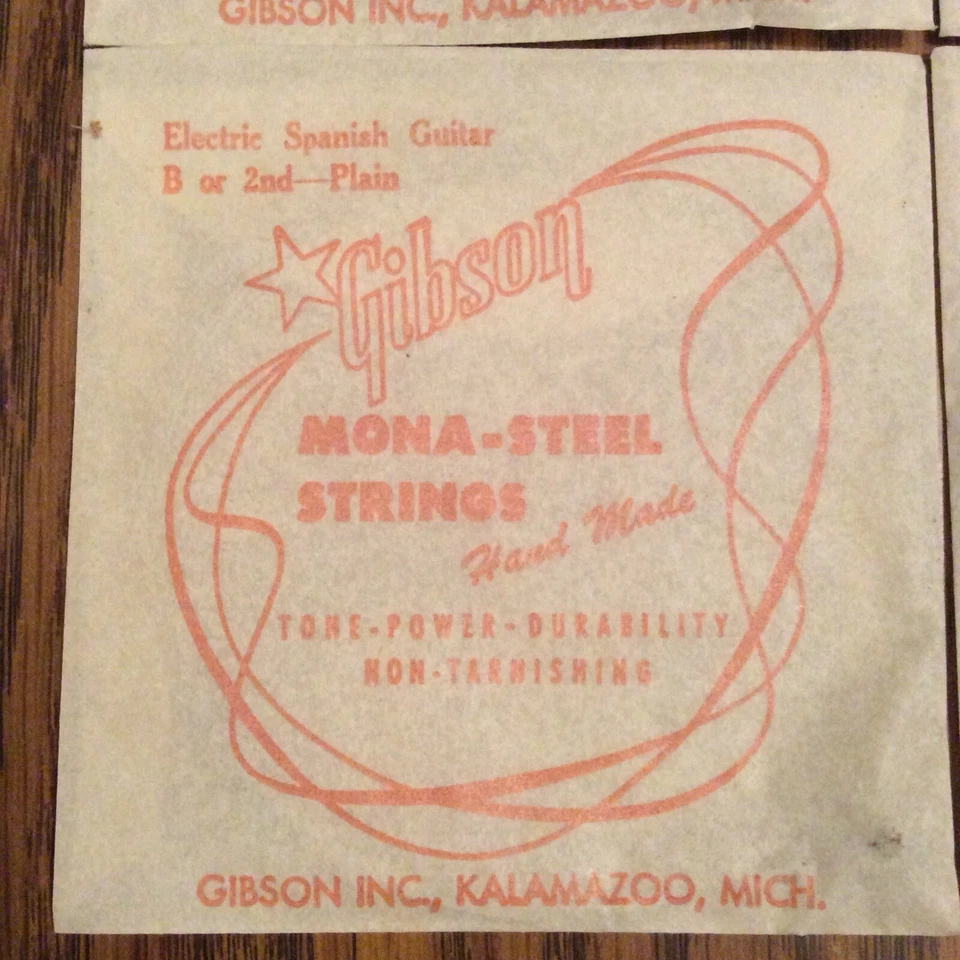 Vintage NOS Gibson Electric Spanish Guitar B Stings Lot Of 4 - Image 2 of 4