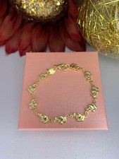 Elephants gold plated childrens bracelet